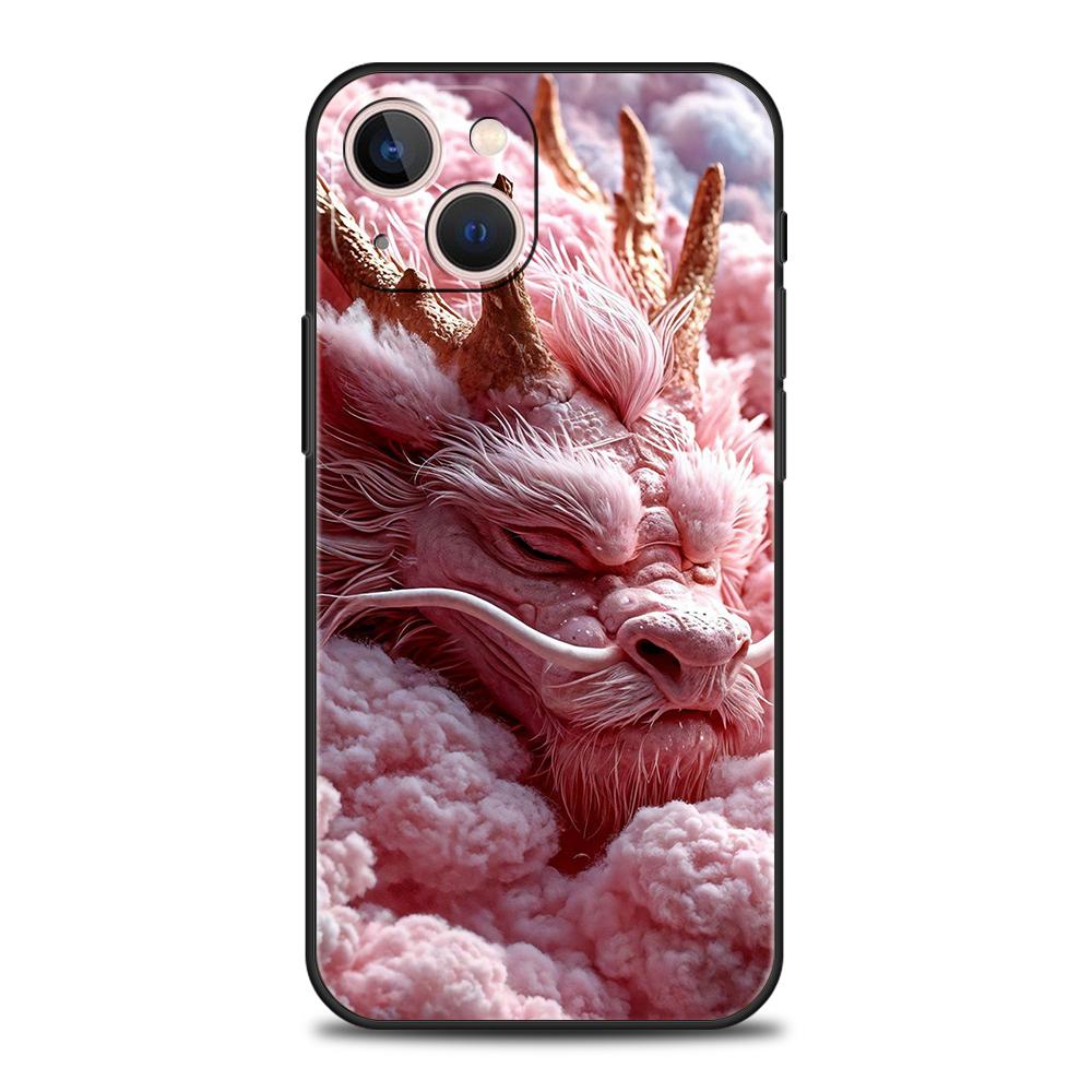 Luxury TPU Soft Phone Case For iPhone 17 Air 16E 16 11 15 14 Pro MAX 12 13 7 8 Plus X XR XS SE 2022 Cover Cartoon Dragon Series