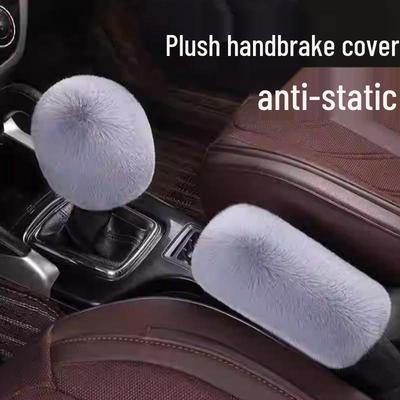 New Arrival: Universal Plush Winter Handbrake & Gear Shift Knob Cover - Warm & Anti-static