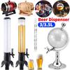 3L Beer Dispenser Beer Tower with Spigot & Ice Tube Beverage Dispenser Transparent Drink Dispenser Bar Accessories