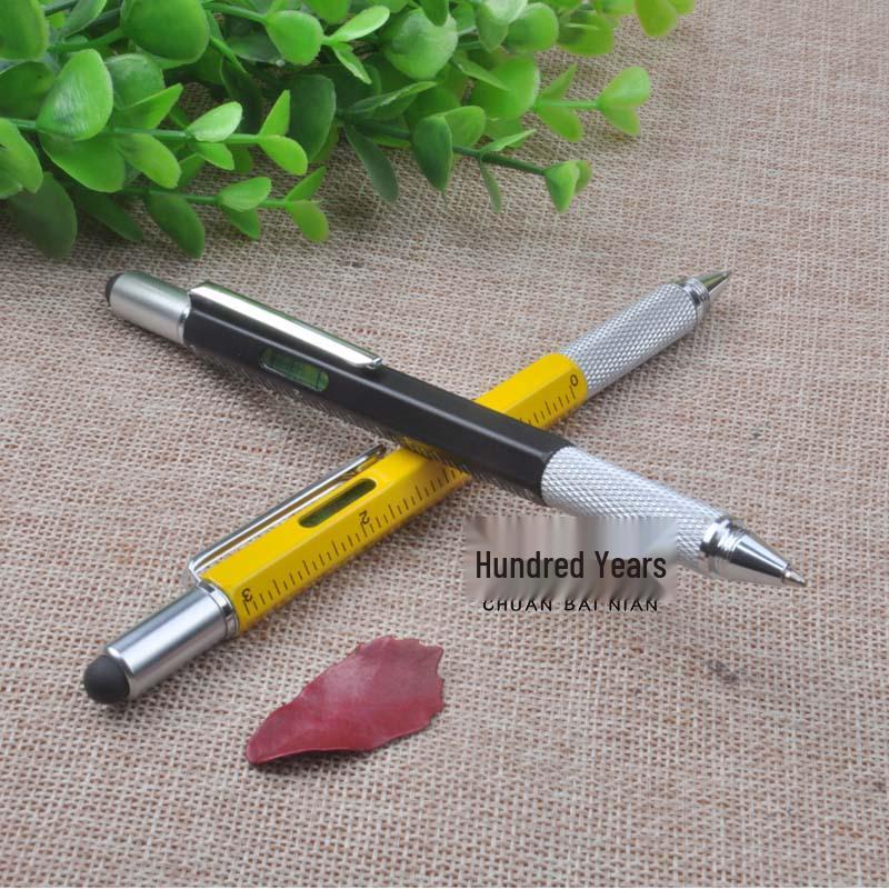 Premium Metal Multifunctional Ballpoint Pen with Spirit Level, Screwdriver, Touch Screen Stylus & Logo Print Option