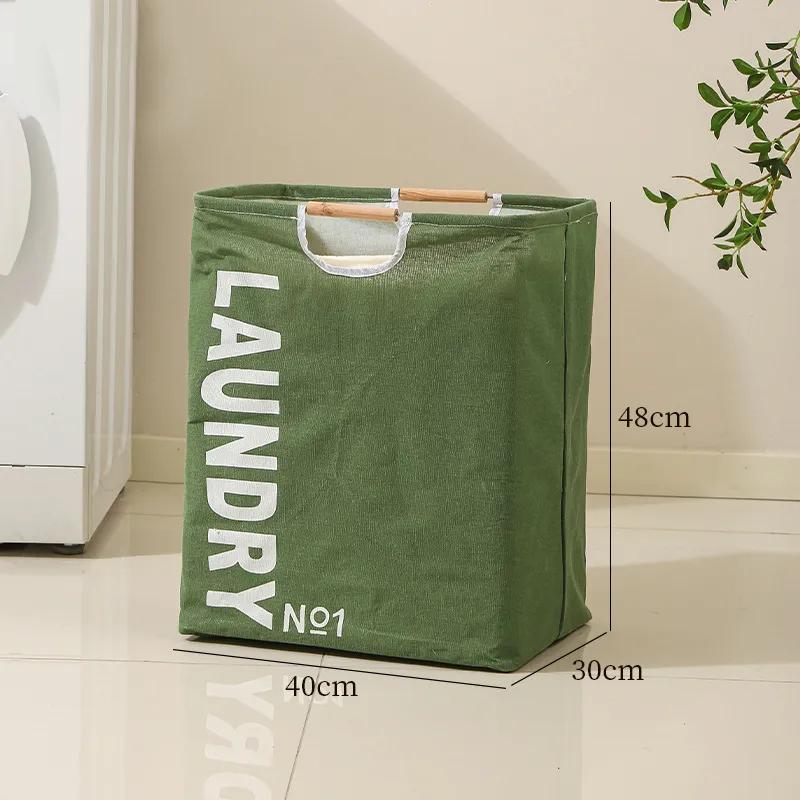 Household Large Dirty Clothes Basket Portable Foldable Fabric Waterproof Dirty Clothes Storage Basket Bathroom Laundry Basket YLE364