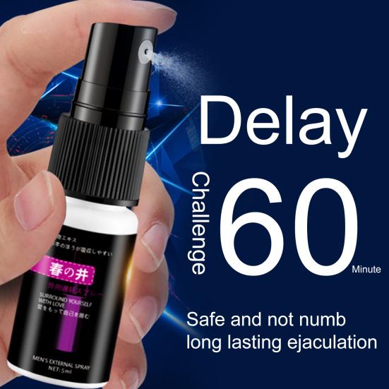 5ML Ejaculation Delay Spray Long-Lasting Effective Flirt Natural Ingredients Rapid Erection Prolonged Sex Life Mini Control Men Ejaculation Spray