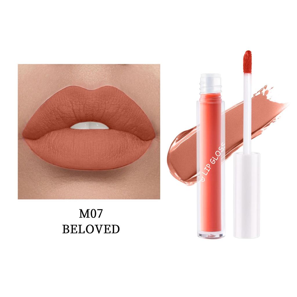 LAMUSELAND Keep Smile wodoodporna matowa szminka w płynie długotrwała nieprzywierająca filiżanka błyszczyk do ust pulchny olejek do makijażu ust 1,5g