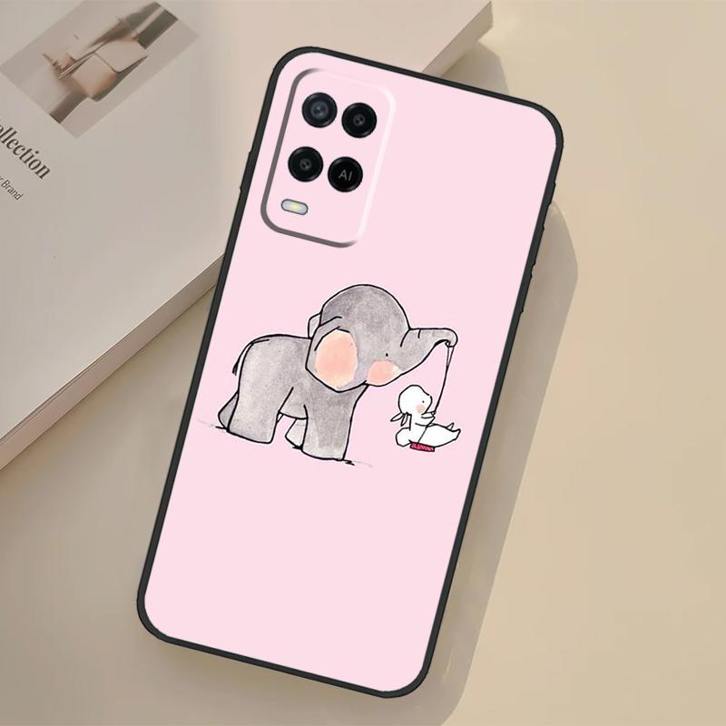 

Cute Elephant Case For Oppo A5 Pro A15 A17 A57 A77 A18 A38 A58 A78 A98 A96 A76 A16 A94 A74 A54 A40 A60 A80 OPPO A54 5G
