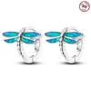 Classic Earrings 925 Silver Colorful CZ Hoop Earrings for Women Birthday Party Wedding Engagemen Gift Jewelry