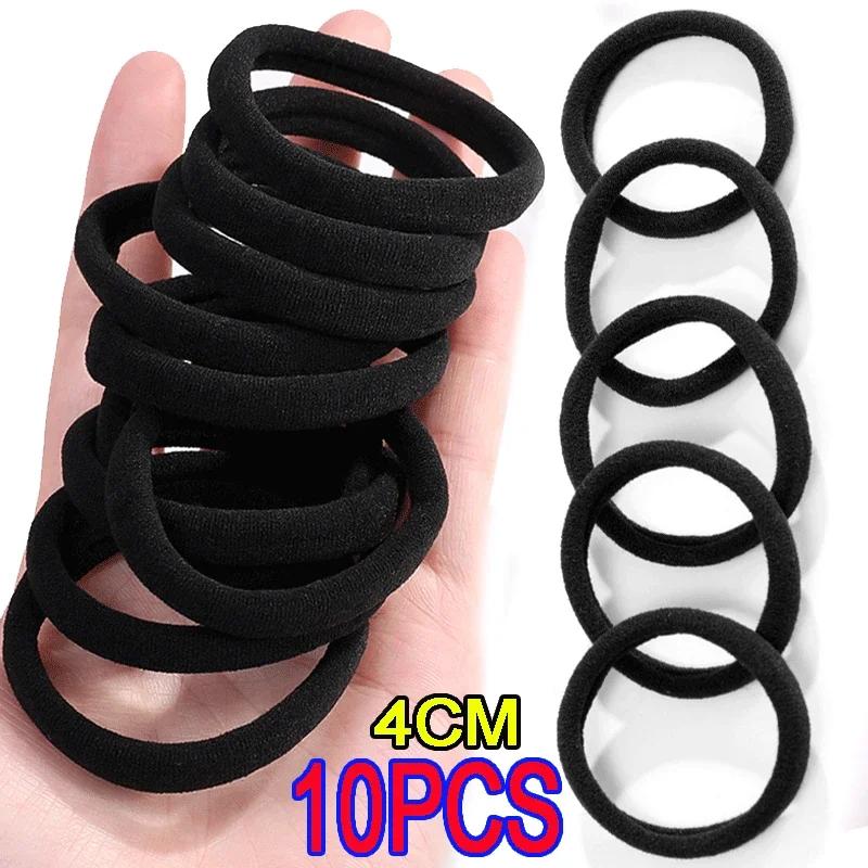 

100pcs Black Basic Hair Bands Women Girls Simple High Elastic Headband Ties Rubber Ropes Scrunchies Ponytail Holders Accessories