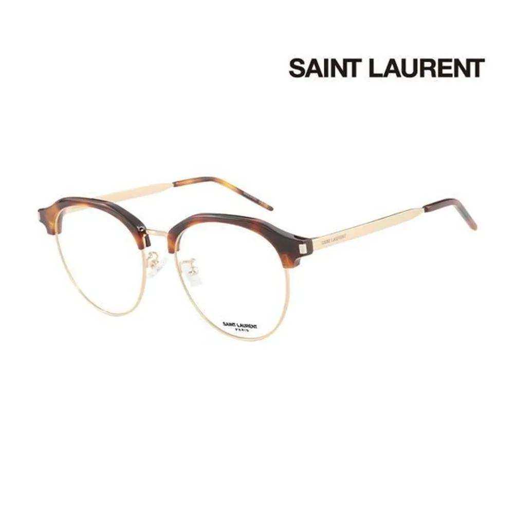 Yves Saint Laurent Eyeglass Frames SL512F 002 Round Browline Glasses for Women and Men