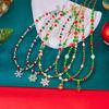 Christmas Ornaments New Elegant Beaded Snowflake Christmas Tree Pendant Necklace Versatile Holiday Accessories Gift