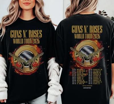 Guns And Roses Welttournee 2026 Nordamerika Zeitplan Daten Unisex T-Shirt