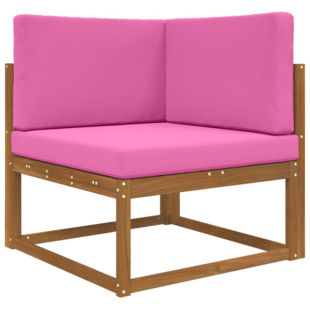 Outdoor Sofa Cushions 3 pcs Pink Polyester