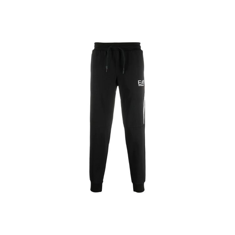 Emporio Armani FW21 Side Stripe Logo Casual Trousers Men bottoms Black 3KPP73-PJ05Z-1200 L