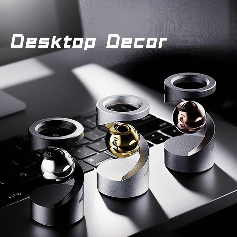 Edc Anti-Stress Gyroscope - Floating Metal Spinner With Magnetic Levitation, Unique Desk Toy Gift For Men & Women Fidget Toy
