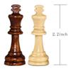 32pcs Wooden Checkers Standard Tournamen Staunton 2.2in King Figures Chess Game Pawns Figurine Pieces Chess Pieces Only No Board