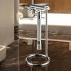 Shaver Holder for Men Stainless Steel Shaver Stand Support Display Stand Storage Rack Long Handle Shaving Portable Counter