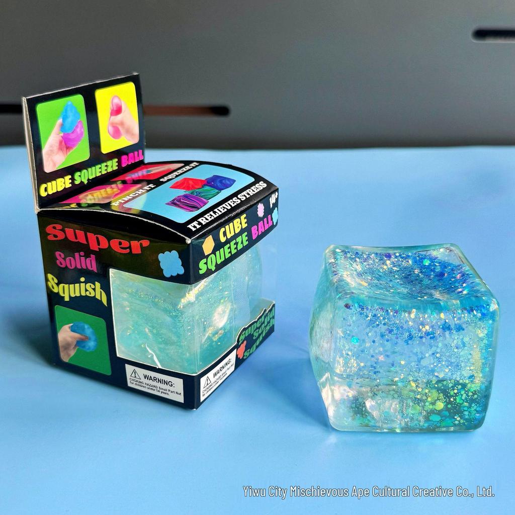 Aurora Sequins Squeeze Cube: Educational Decompression Toy