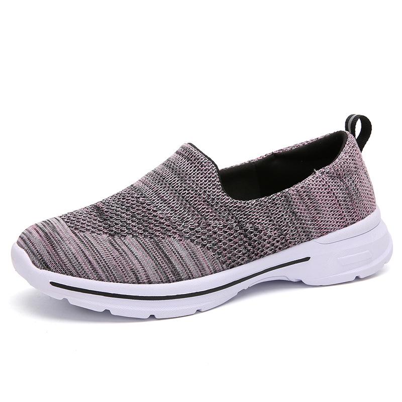New women's shoes mesh walking shoes breathable sports casual shoes light lazy shoes light mouth shoes large size