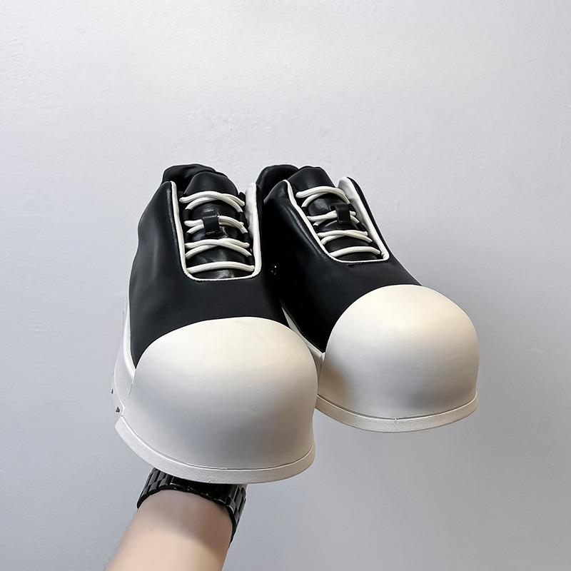 Fashionable Men's Thick Soled Lace-Up Casual Shoe Trendy And Versatile Height-Increasing Shoe Round-Toed Comfortable Sponge Shoe