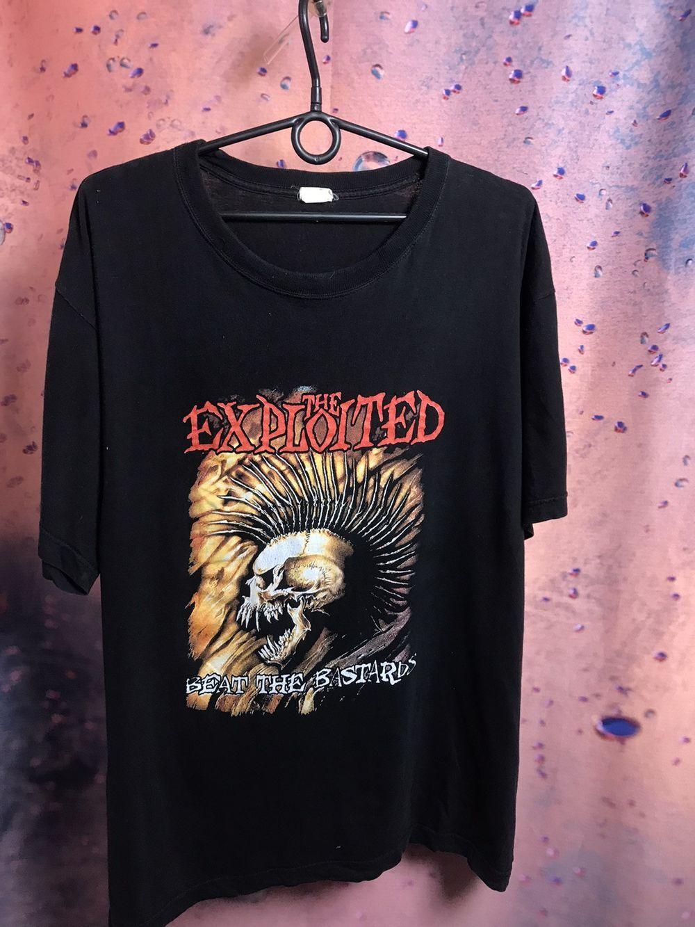 90 The Exploited Beat The Bastard Band Rock Black Unisex Tshirt Reprint KH8979 XXXL