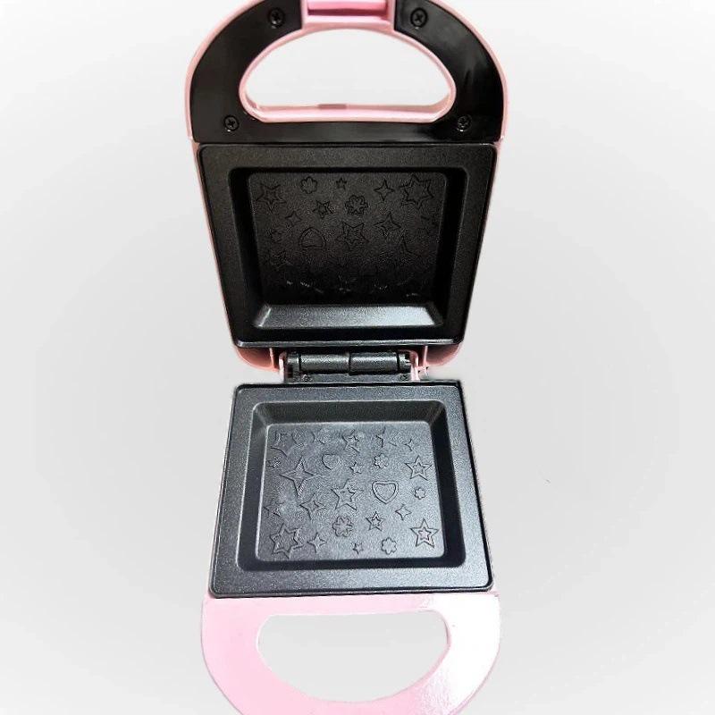 European Multifunctional Breakfast Sandwich Maker & Electric Griddle Press EU Standard Star Plate розовый