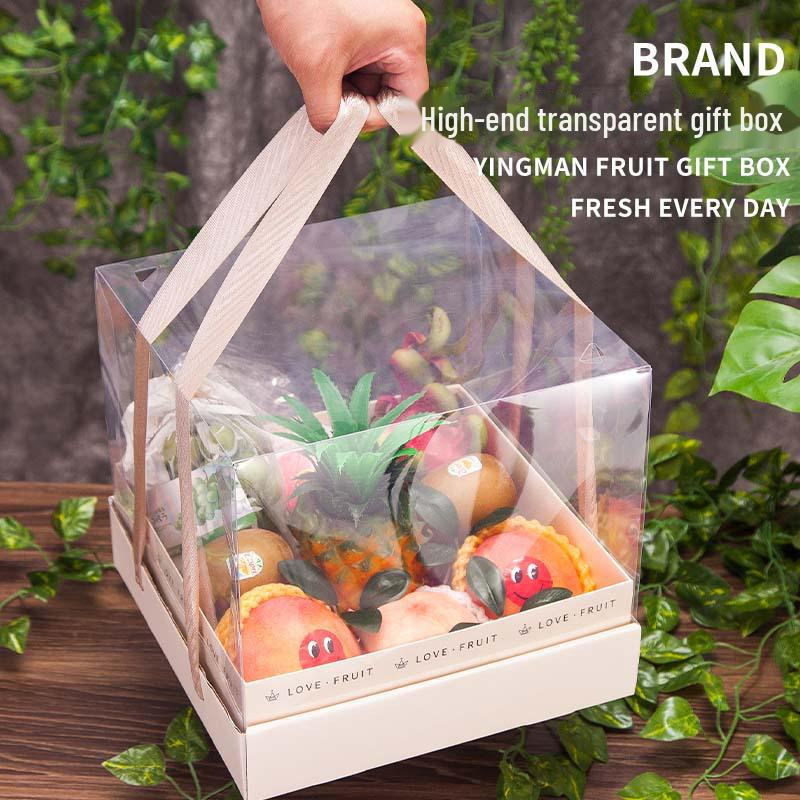 "Nordic Style Transparent Flower Gift Box for Valentine's, Birthday, or Cake"