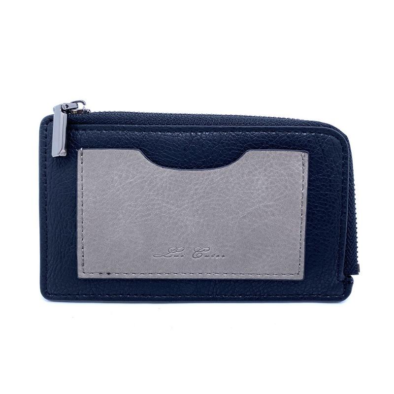 

Кошелек для карт на молнии с рисунком личи, антимагнитный, с несколькими отделениями для карт, кожаный чехол для карт OEM customizable PU leather