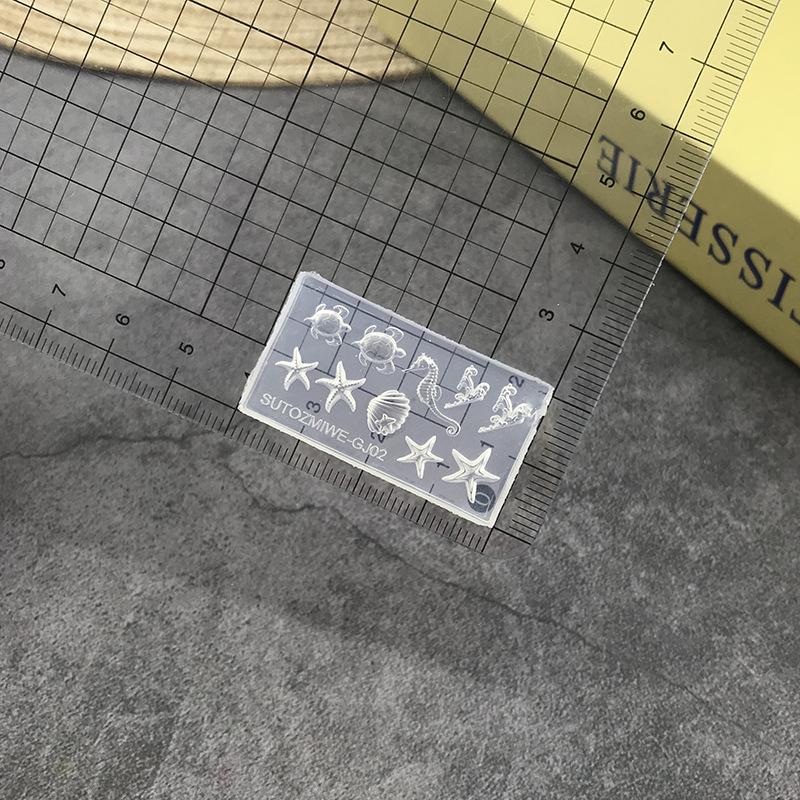 

3D Rose Flower Silicone Nail Mold Ocean Style Shell Starfish Nail Transparent Mold Diy Nail Art Decoration Manicure Design Tools