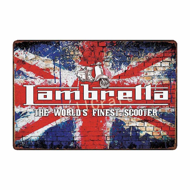 [ WellCraft ] Lambretta Motor Tin Sign Home Wall Plaque Painting Store Decor 20*30 CM FG-204