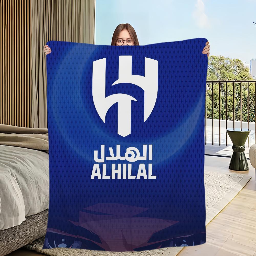 Hot Al H-Hilal S-SFC Football Blanket Soft Comfortable Nap Plush Suitable For Iiving Room Office Bedroom Birthday Home Kid Gift