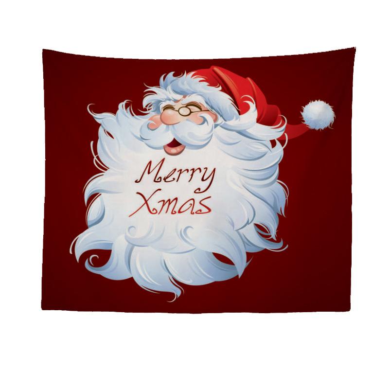 Foreign Trade Beach Towel Wall Hanging Cloth Christmas Santa Home Printed Tapestry