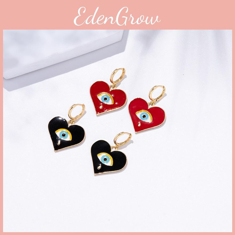 Trendy Autumn 2021 Heartinspired Earrings In Red Or Black For Stylish Gifting