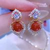 Korean High-end Earrings, Pearl Earrings, Light Luxury Love Zircon Earrings, Exquisite, Fashionable and Versatile Earrings