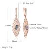 Kienl   Rose Gold Color Flower Dangle Earrings For Women Square Colorful Natural Zircon Accessories Daily Fine Jewelry