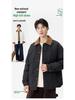 Men's Trendy American Retro Wave Pattern Duck Down Jacket - Lightweight, Warm Workwear Outerwear