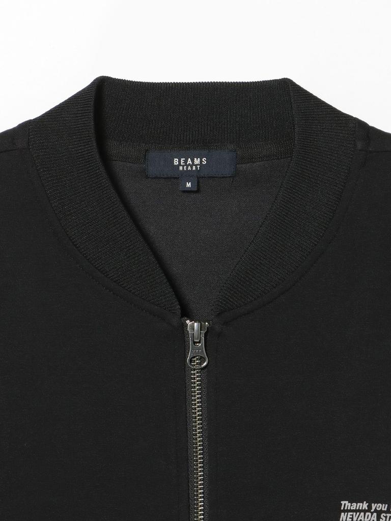 Beams Heart Men's Printed Cardboard MA-1 Sweatshirt (Moisture-Wicking, Quick-Drying, and Pill-Resistant), Black, Size M