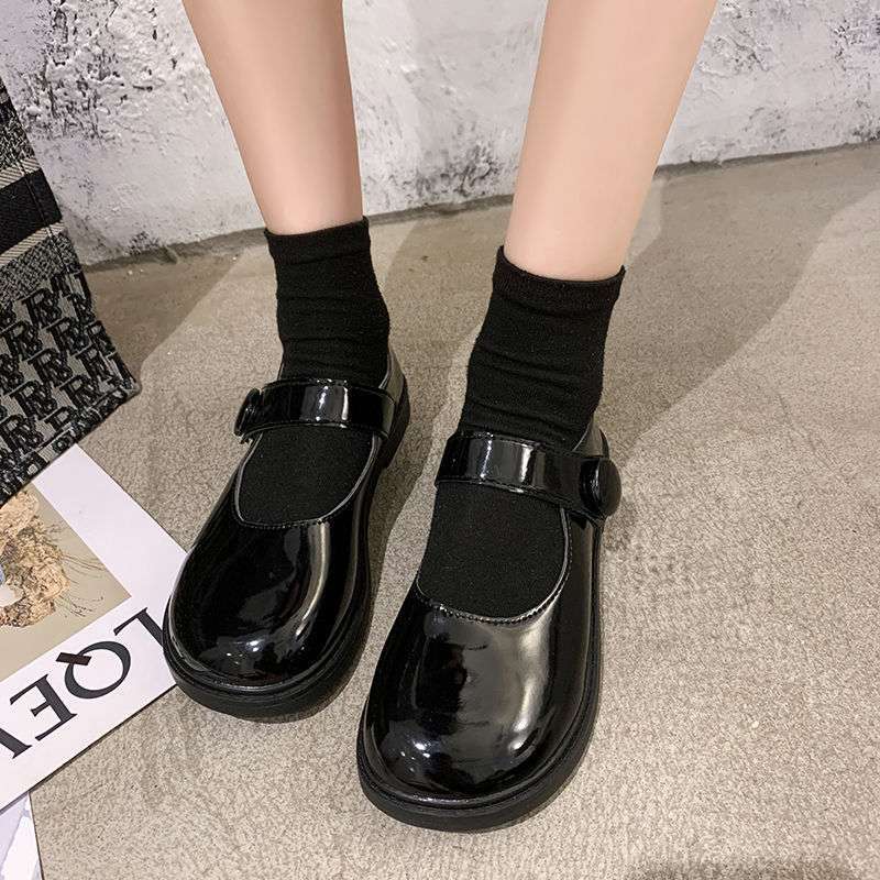 JK uniform literary retro flat-soled women's shoes Mori female Japanese Mary Jane single shoes round head college style Chic small leather shoes
