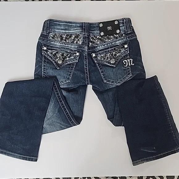 ZYLLO Streetwear Vintage Jeans Y2K Clothes Womens Vintage Pocket Sequin Washed Blue Baggy Jeans Mid Rise Slim Fit Trousers