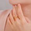Cazador Stainless Steel Adjustable Heart Rings for Women Finger Rings Cute Jewelry Party Wedding Gift Wholesale 2026 New
