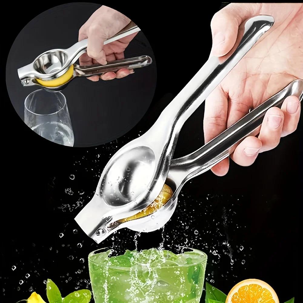 1pc Stainless Steel Lemon Juicer - Manual Efficient Juice Press, Easy To Use, for Home & Commercial Use, Fits Various Fruits