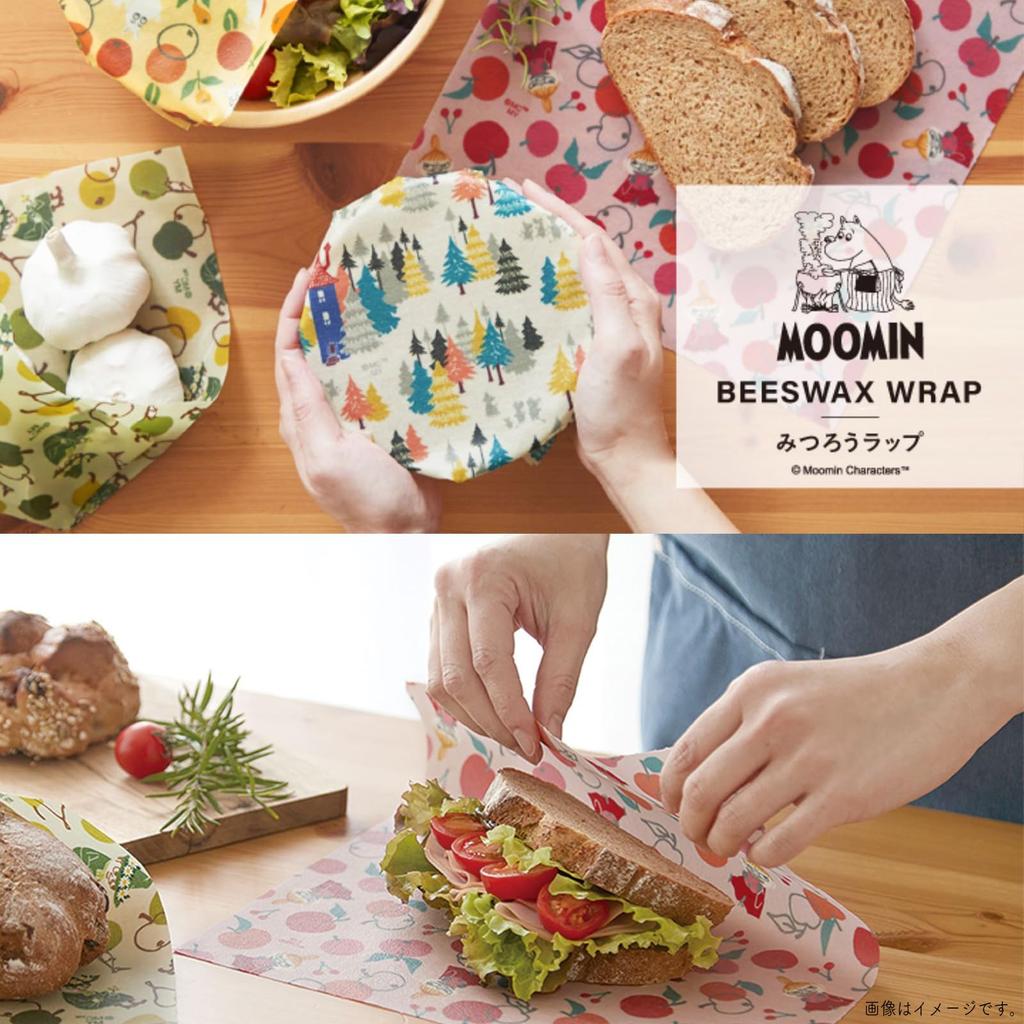 Miyamoto Towel Miyamoto Beeswax Little My 25 x 25 Made in 05952 Wrap, Moomin, & Apple, Medium, Pink, Approx. cm, Japan,