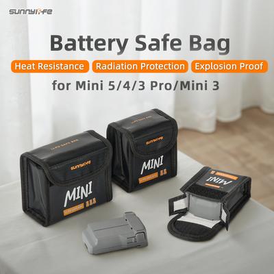 Bezpieczna torba na baterie do DJI Mini 5 Pro/4/3 Odporna na eksplozje Lipo Odporna na wysokie temperatury Etui do przechowywania do drona DJI Mini 5 Pro