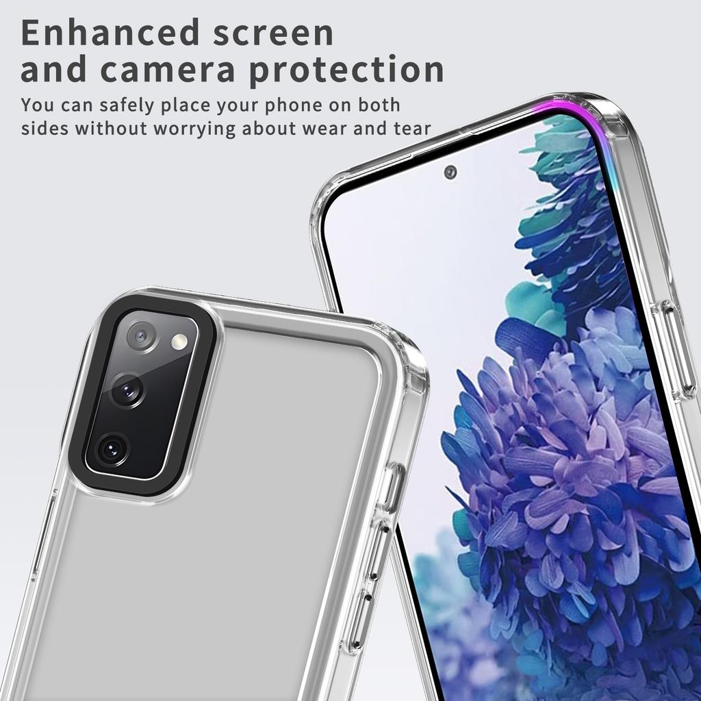 For Samsung Galaxy S20 FE/S20 FE 5G/S20 FE 2022/S20 Lite Case PC+TPU Clear Back Cover