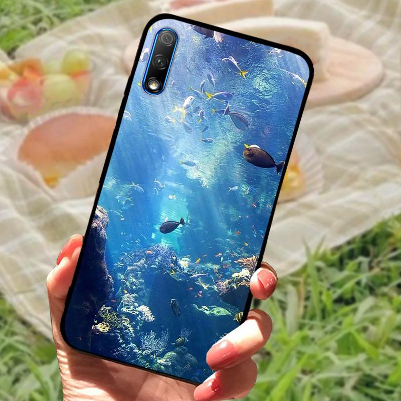 For Honor 9X Case Cover Honor9X China Silicone Soft Marble Black Bumper Funda Coque for Huawei Honor 9X Pro Full Protective