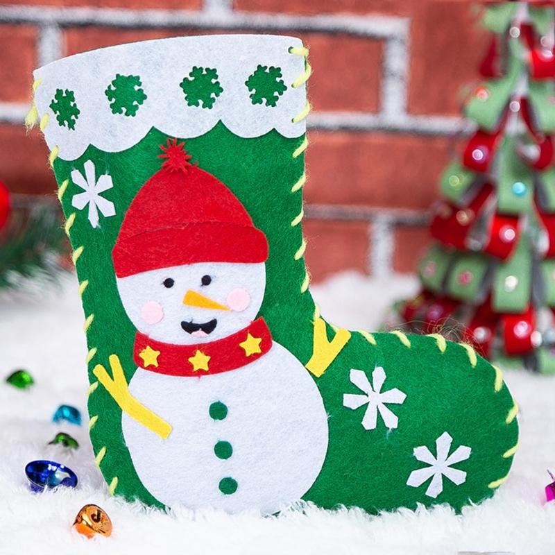 Creative Christmas Stockings Craft DIY Handcrafts Kindergarten Handmade for Toddlers Children Art & Crafts Supply