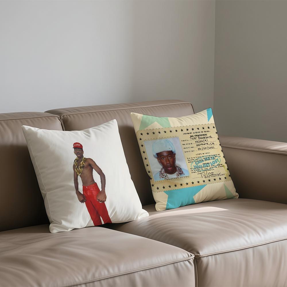 Rapper T-Tyler-ES The C-Creator cushion cover Square Sofa Cushion Cover Casual Skin-Friendly Comfortable Pillow Cover