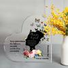 Inspirational Heart-Shaped Acrylic Wall Art Plaque with Butterfly & Floral Design - 'Never Underestimate the Difference You Made' Motivational Quote 