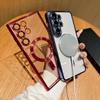 KEYSION Magnetic Plating Transparent Case for MagSafe for Samsung Galaxy S26 Ultra 5G S26+ Shockproof Lens Protector Phone Cover