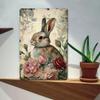 Metal Wall Art Vintage Easter Rabbit, Home Decor Poster