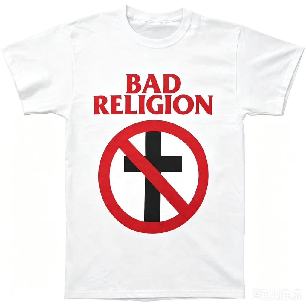 Bad Religion Men's Classic T-Shirt Black Ropa Dehombre Men Clothing Camisas Masculina Shirts for Man O-neck Cotton Tops