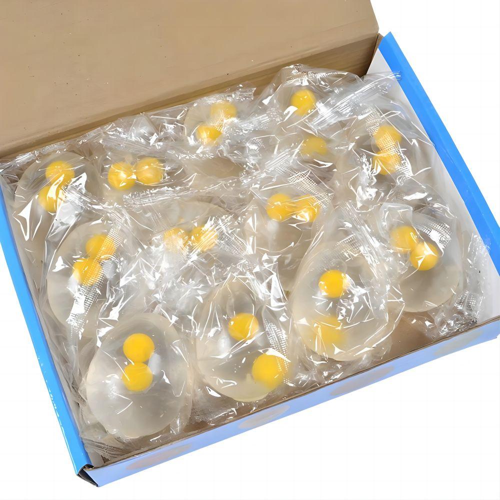Funky Egg Splat Ball Squishy Toys Stress Relief Eggs Yolk Balls Squishies Fun Toy for Children Fried Egg Squeezing Fidget Toys