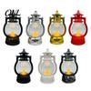Portable Lantern for Home Decor Vintage Night Light, Flickering LED Candle Lamp Christmas Decorative Plastic Halloween, Flameless Bedside Lamp,